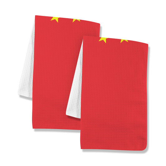 China Flag Inspired Kitchen Towel 40X60cm (Pack of 2) (Made in the USA)