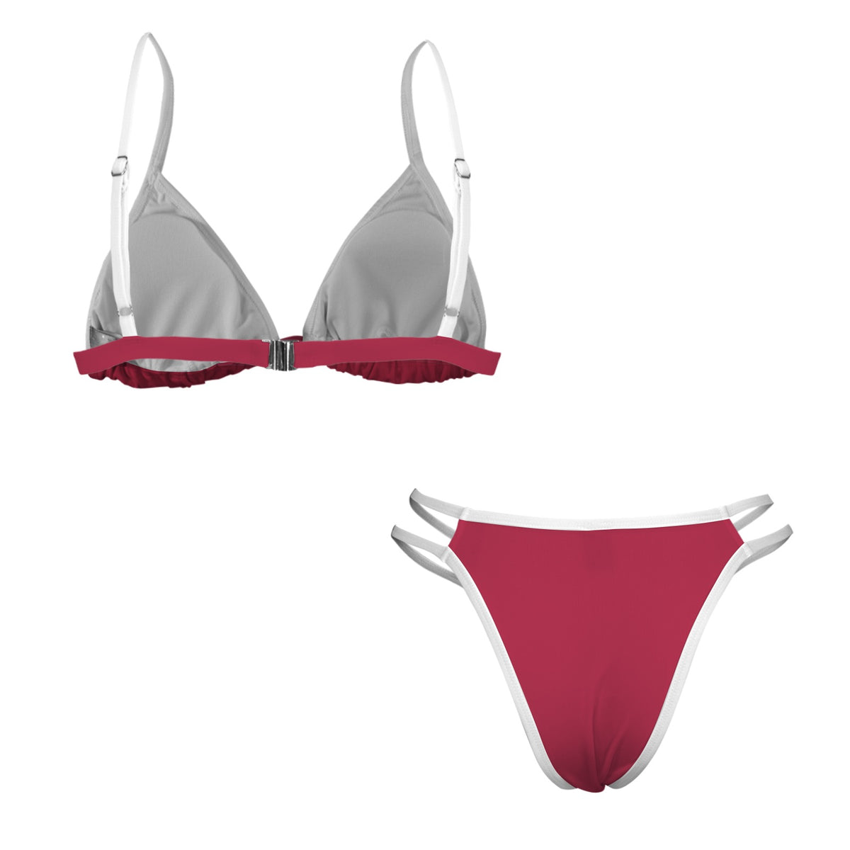 California Flag Inspired Double-Strap Triangle Bikini Set