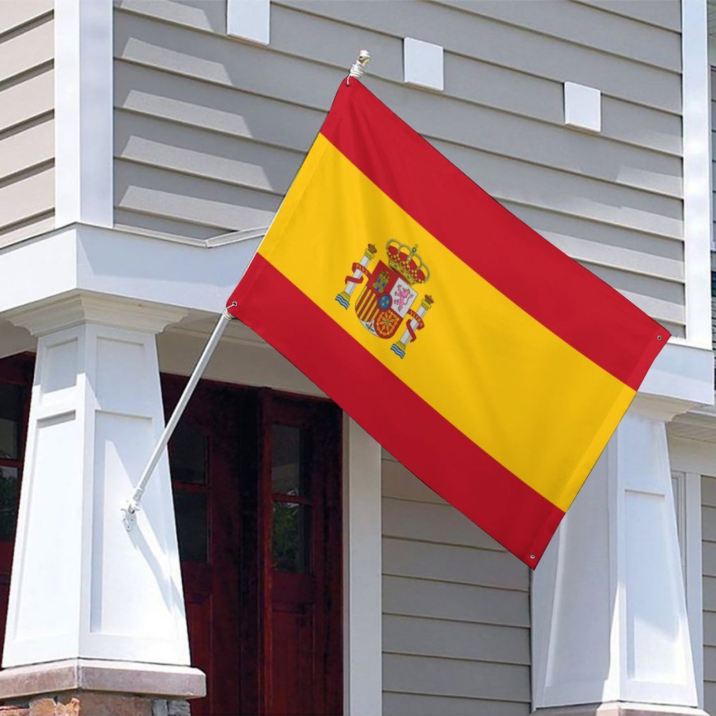 Spain Flag Inspired Wall Mount Flag with Four Grommets (35x59 in)