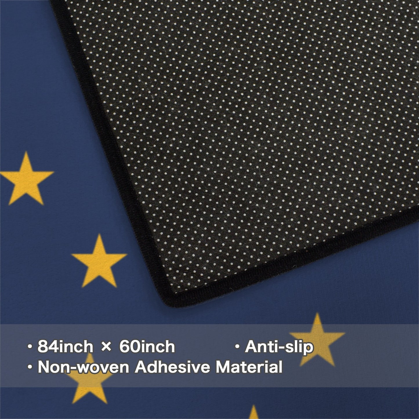Alaska Flag Inspired 84x60 Inch Area Rug with Black Binding (Made in the USA)