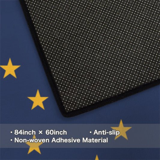 Alaska Flag Inspired 84x60 Inch Area Rug with Black Binding (Made in the USA)