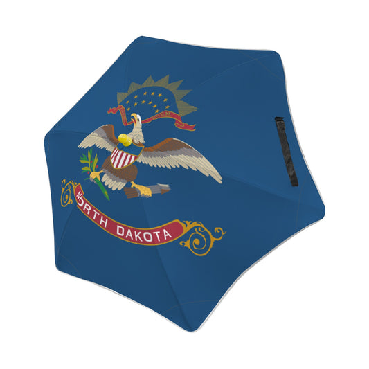 North Dakota Flag Inspired Kids Safe Round Corner Umbrella