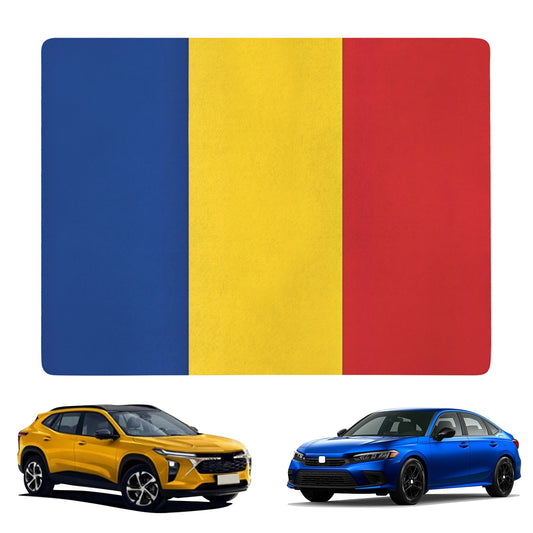 Romania Flag Inspired Car Trunk Mat 100 × 75 cm / 39.4 × 30 in Printed in the USA