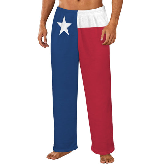 Texas Flag Inspired Men's Flannel Pajama Trousers Printed in the USA