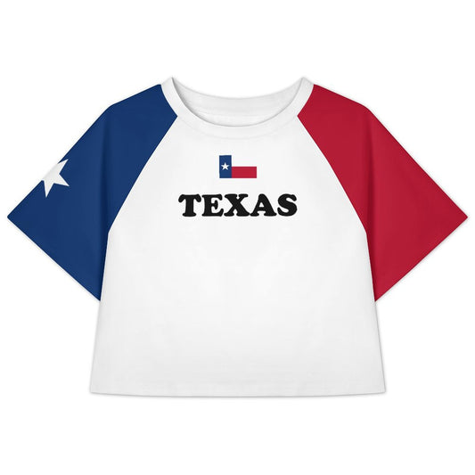Texas Flag Inspired Women's Cropped Shirt
