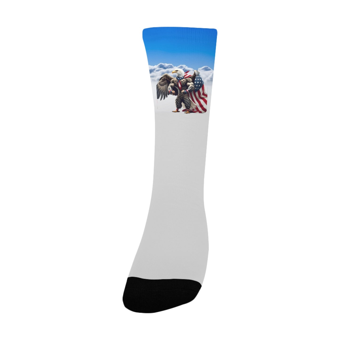 USA/American Flag Inspired Eagle with Cape in Clouds Women's Custom  Socks | Ships from USA