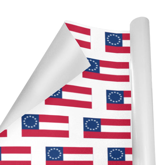 Confederate States Flag Inspired Custom Gift Wrapping Paper 58"x 22.5" (4 Rolls)