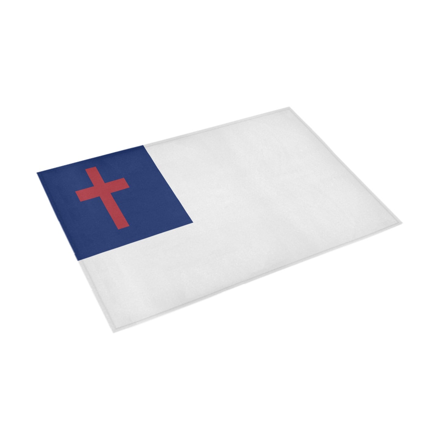 Christian Flag Inspired Doormat 30" x 18" (Sponge Material)