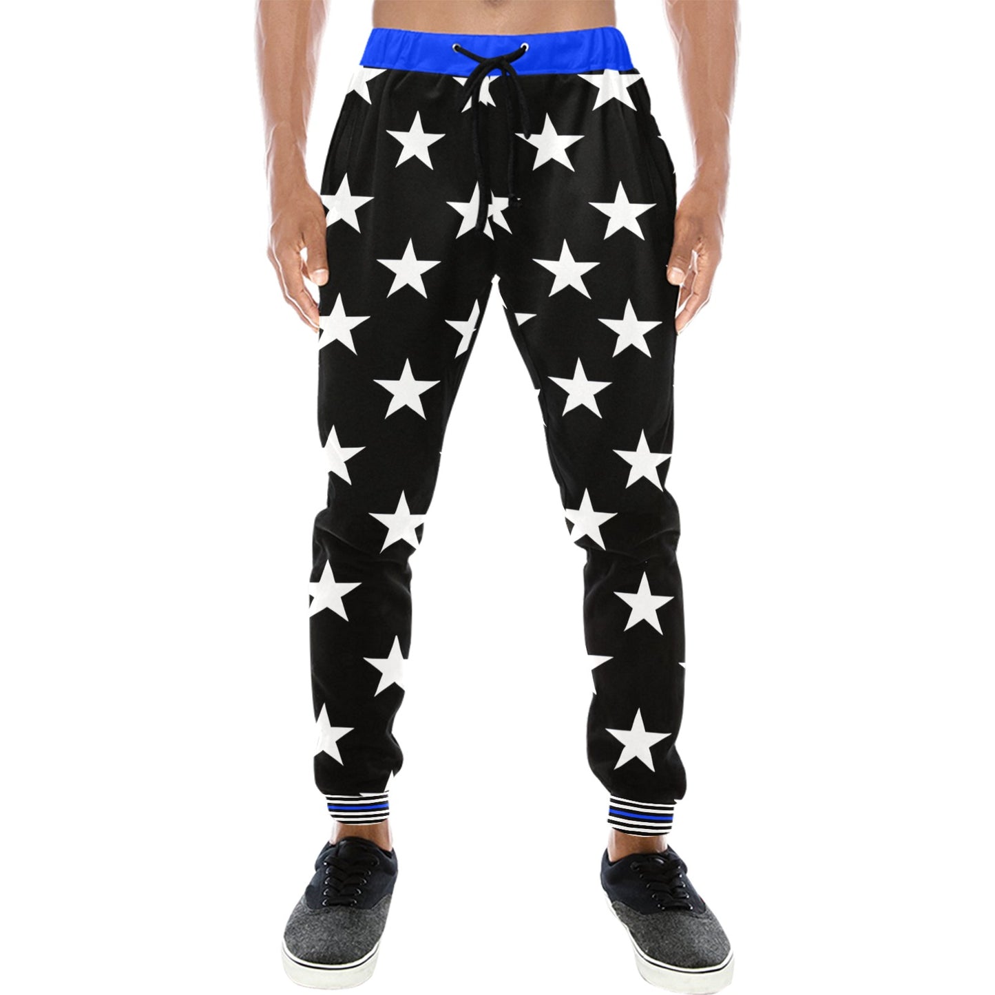 Thin Blue Line Flag Inspired All Over Print Unisex Sweatpants