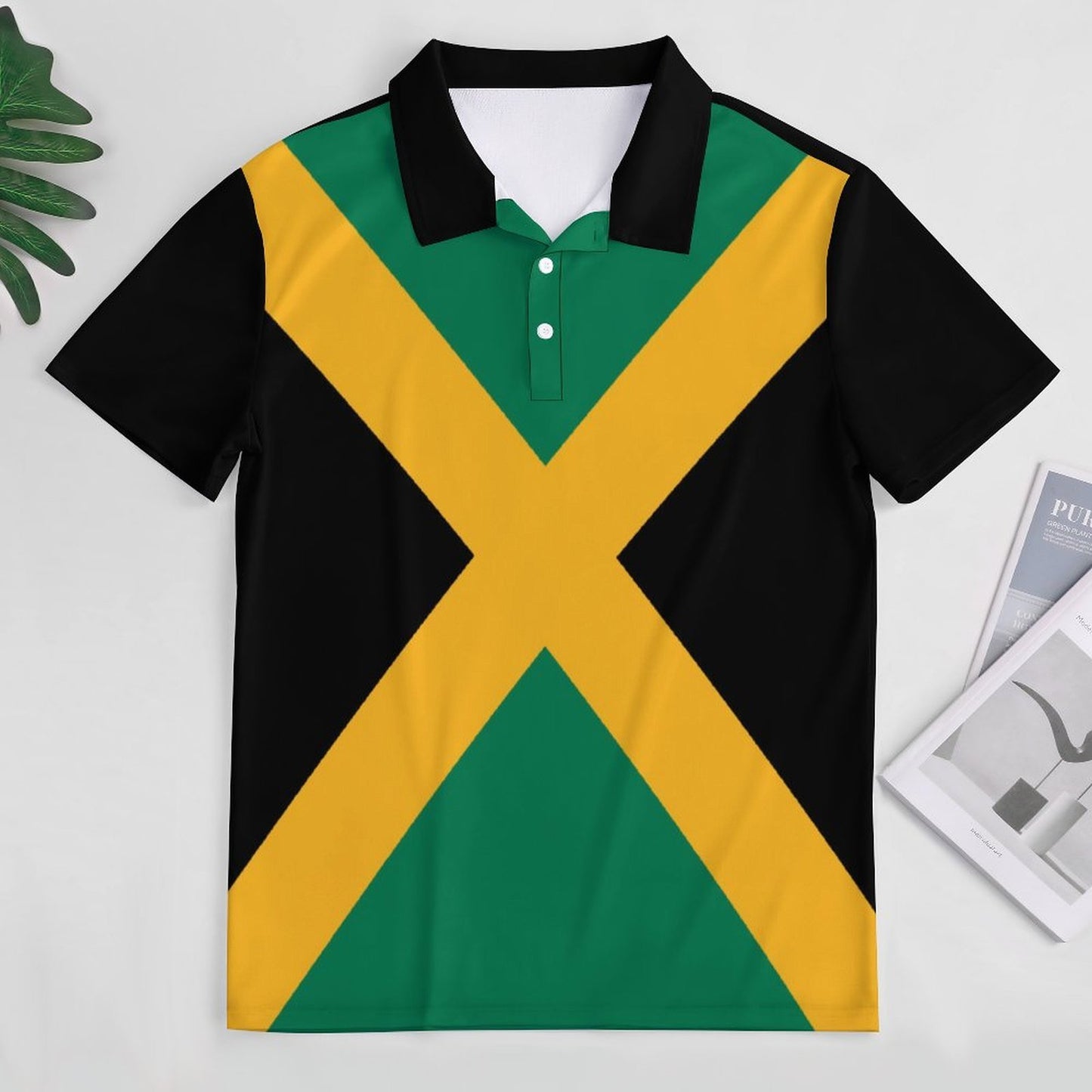Jamaica Flag Inspired Women's Straight Fit Polo Shirt