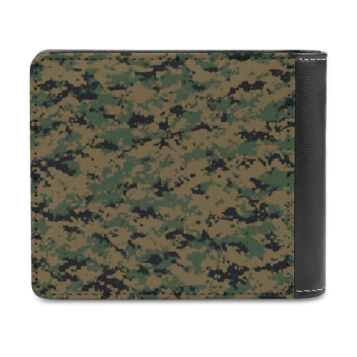 Thin Green Line Flag Inspired Eagle On Digital Camo Men's Wallet