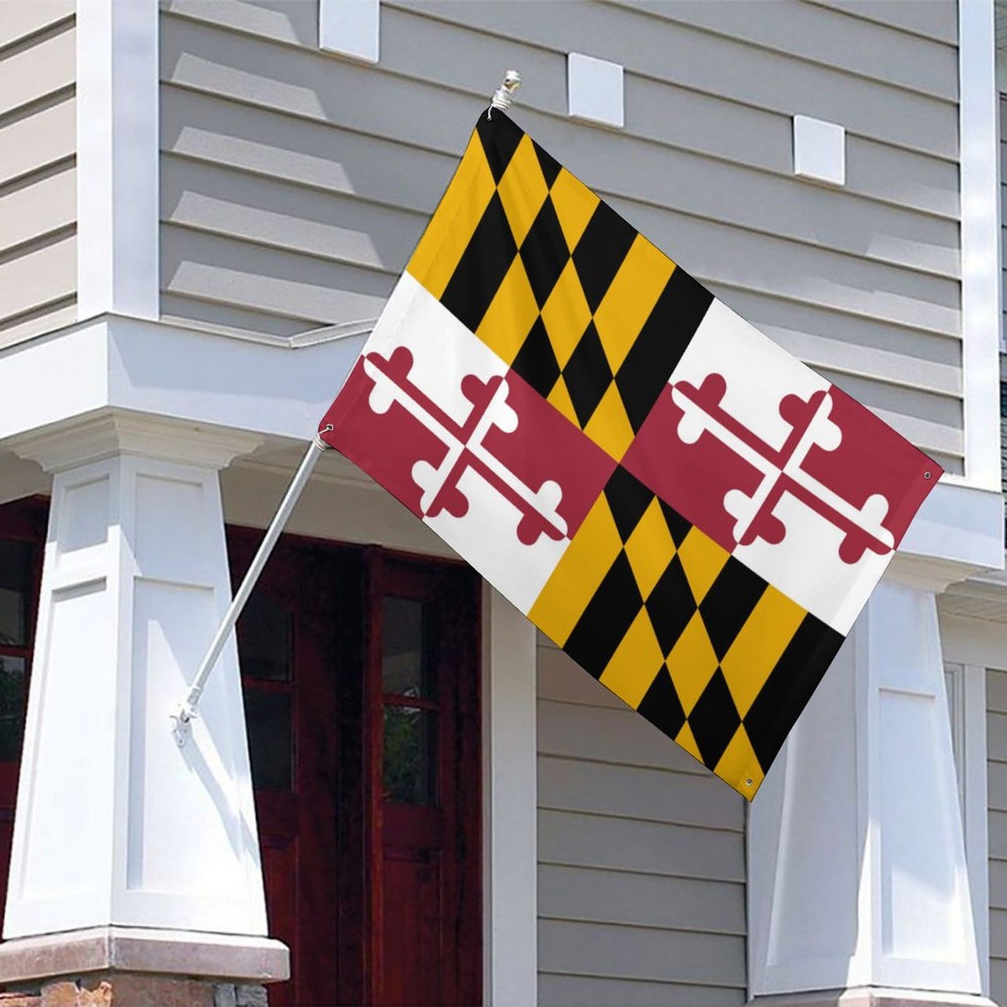 Maryland Flag Inspired Wall Mount Flag with Four Grommets (35x59 in)