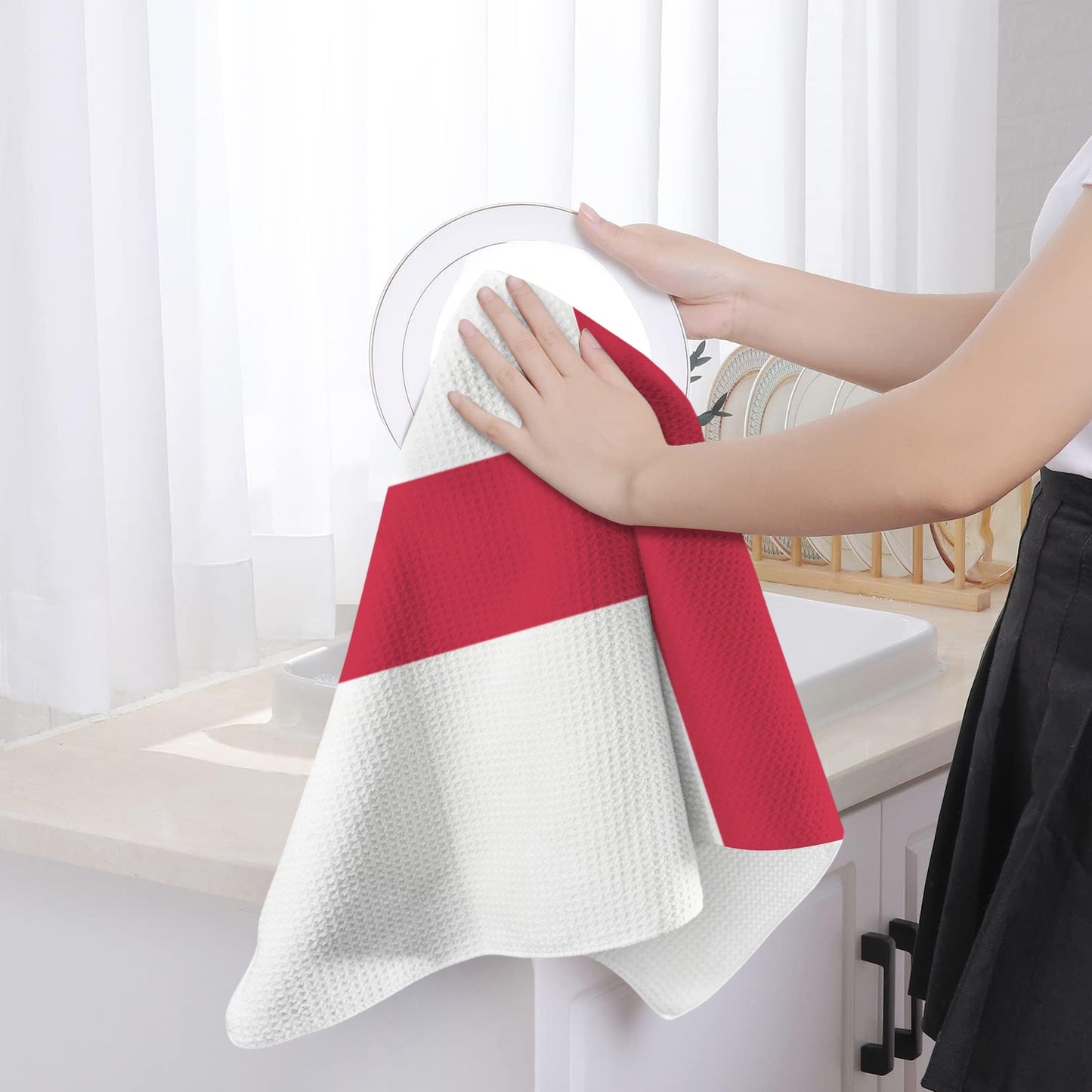 England Flag Inspired Kitchen Towel 40X60cm (Pack of 2) (Made in the USA)