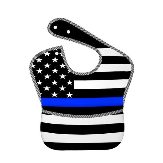 Thin Blue Line Flag Inspired Baby Bib