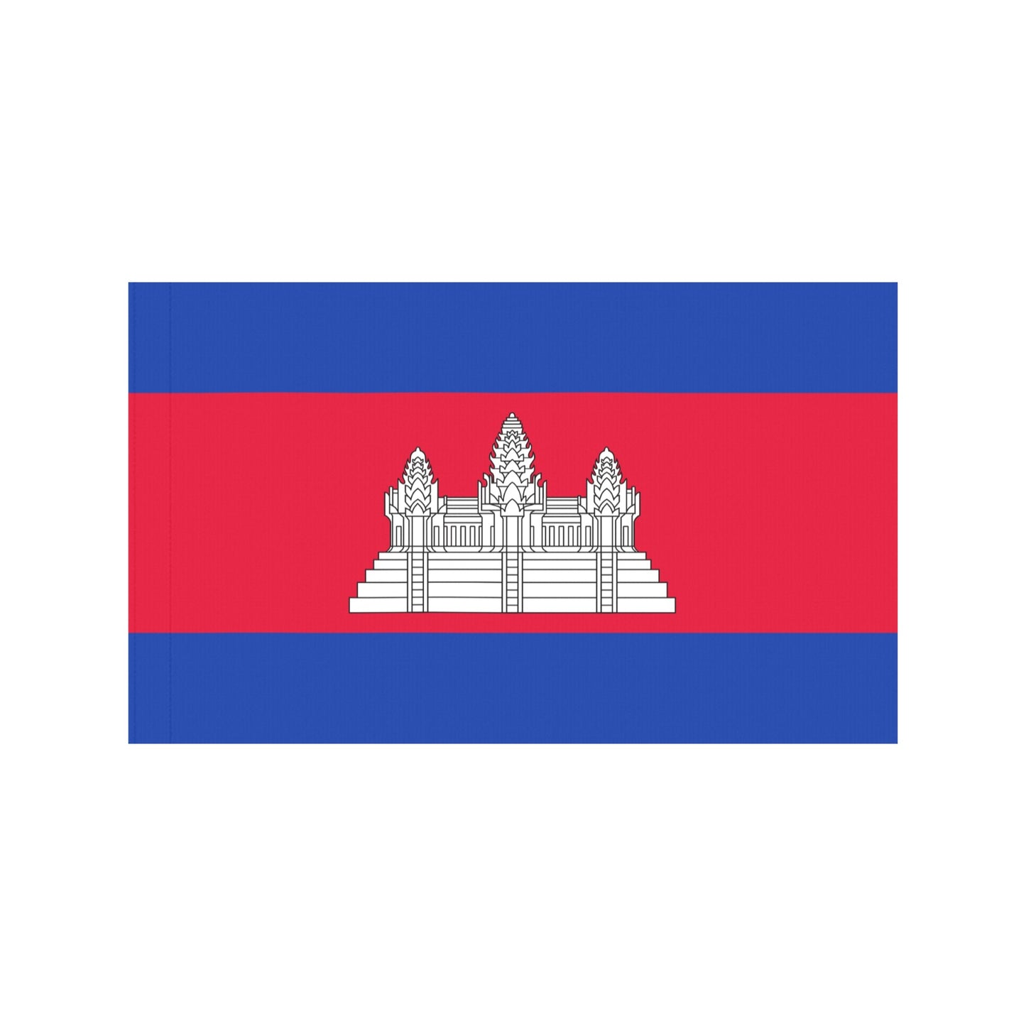 Cambodian flag design by Luv My Flag, Angkor Wat symbol.