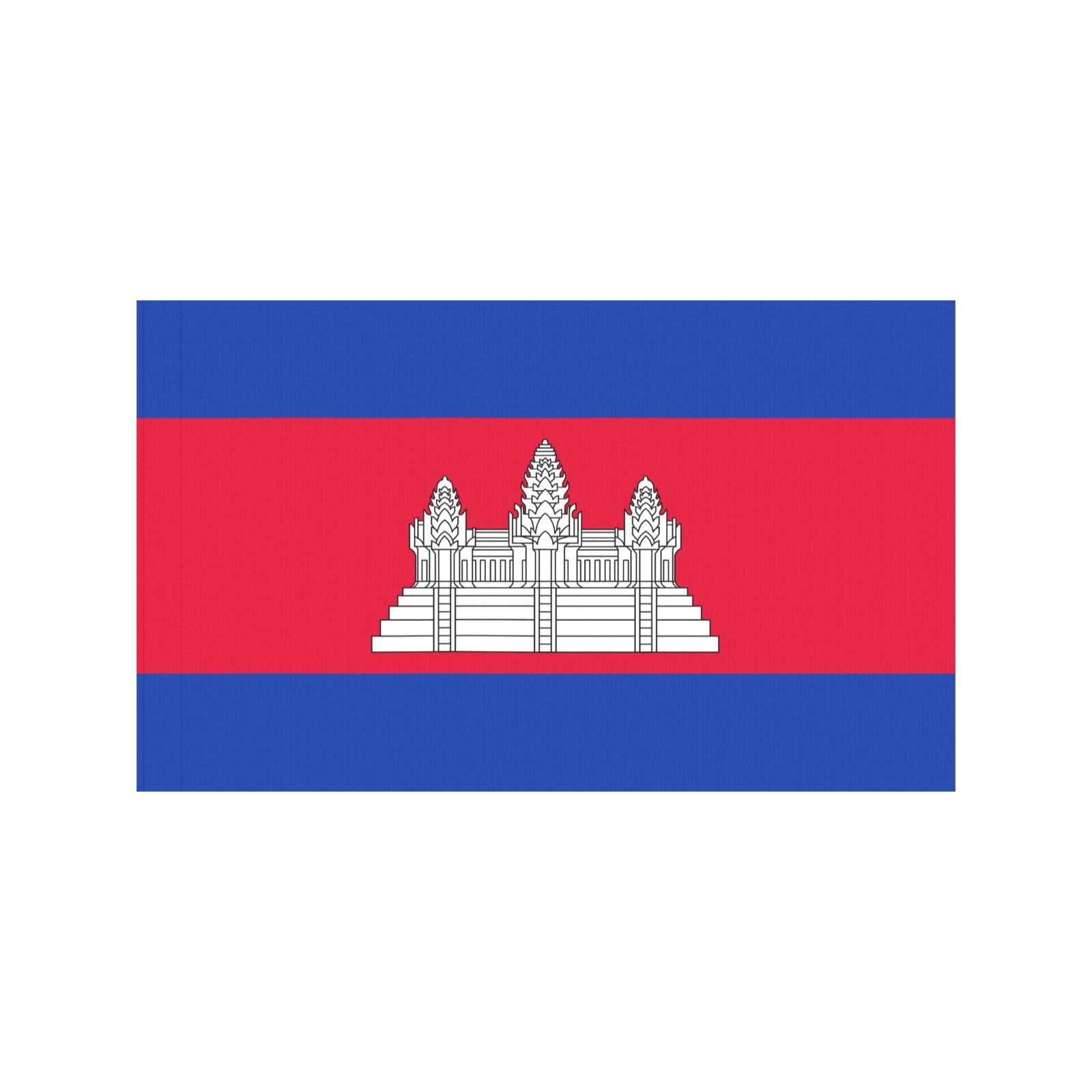 Cambodian flag design by Luv My Flag, Angkor Wat symbol.