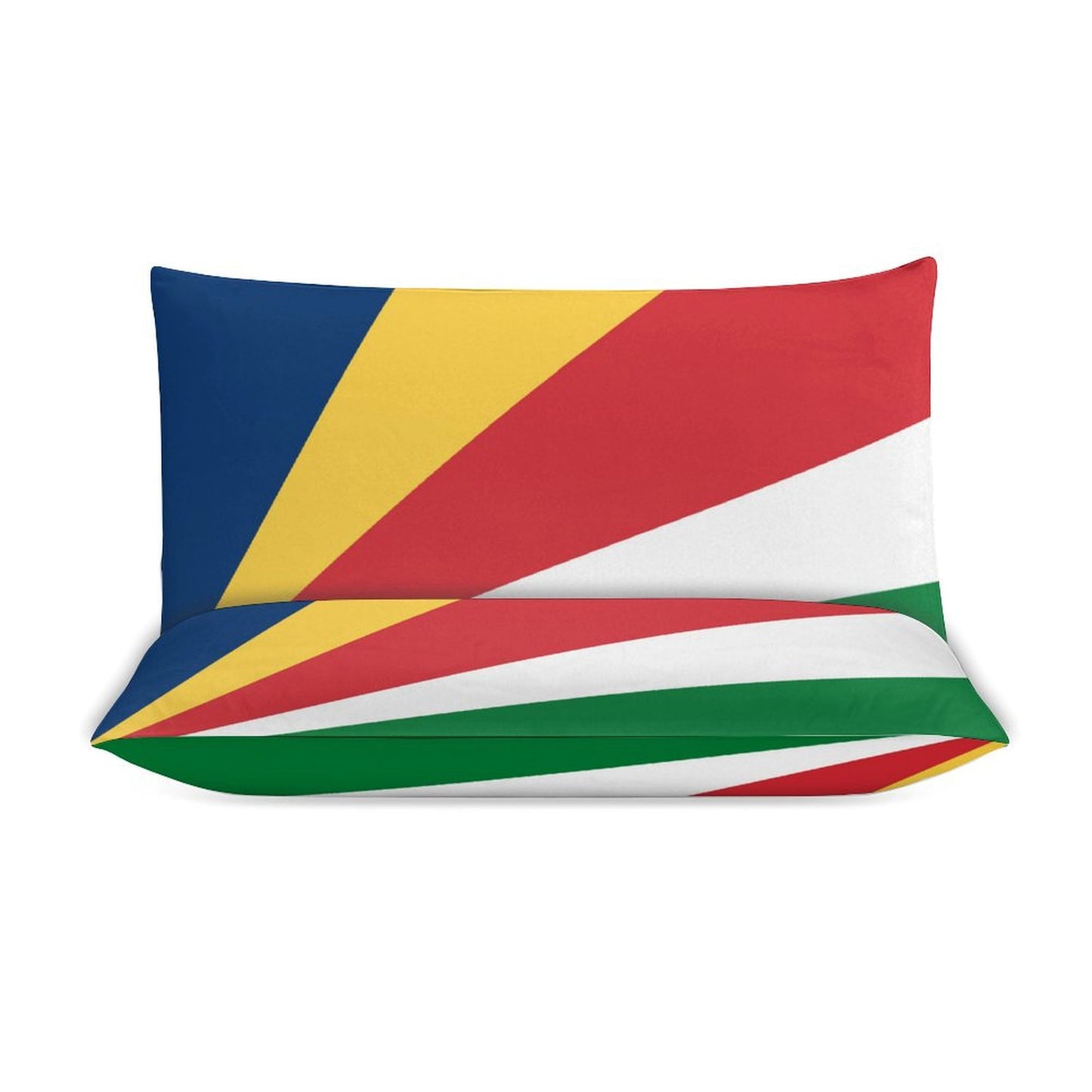 Seychelles Flag Inspired 3-Piece Bedding Set (1 Duvet Cover + 2 Pillow Shams) – 102"×90"