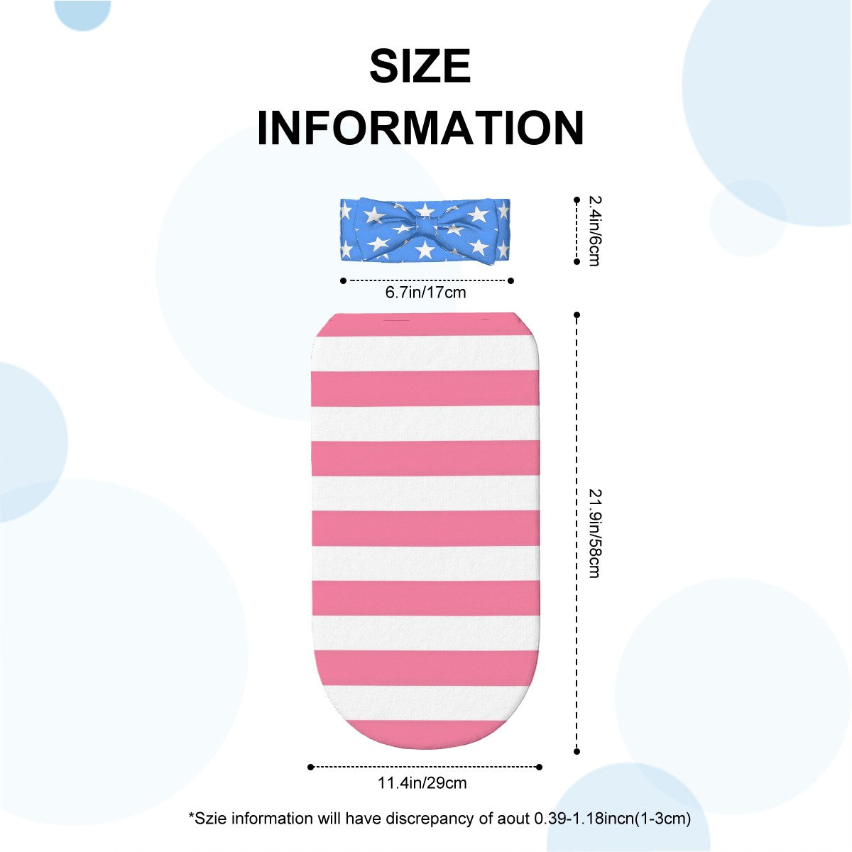 USA/American Flag Inspired Baby Swaddle Sack with Baby Headband (light colors)