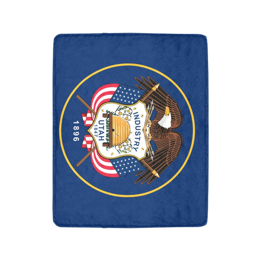 Luv My Flag blanket featuring Utah state flag design.