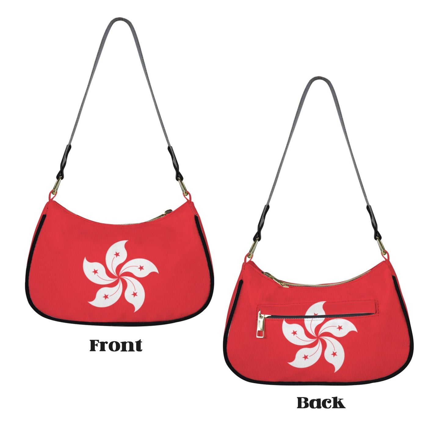 Hong Kong Flag Inspired Women's Shoulder Bag