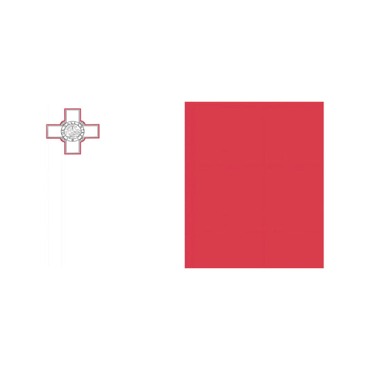 Red and white flag with cross emblem, [Luv My Flag].