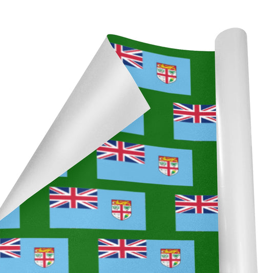 Fiji Flag Inspired Custom Gift Wrapping Paper 58"x 22.5" (4 Rolls)