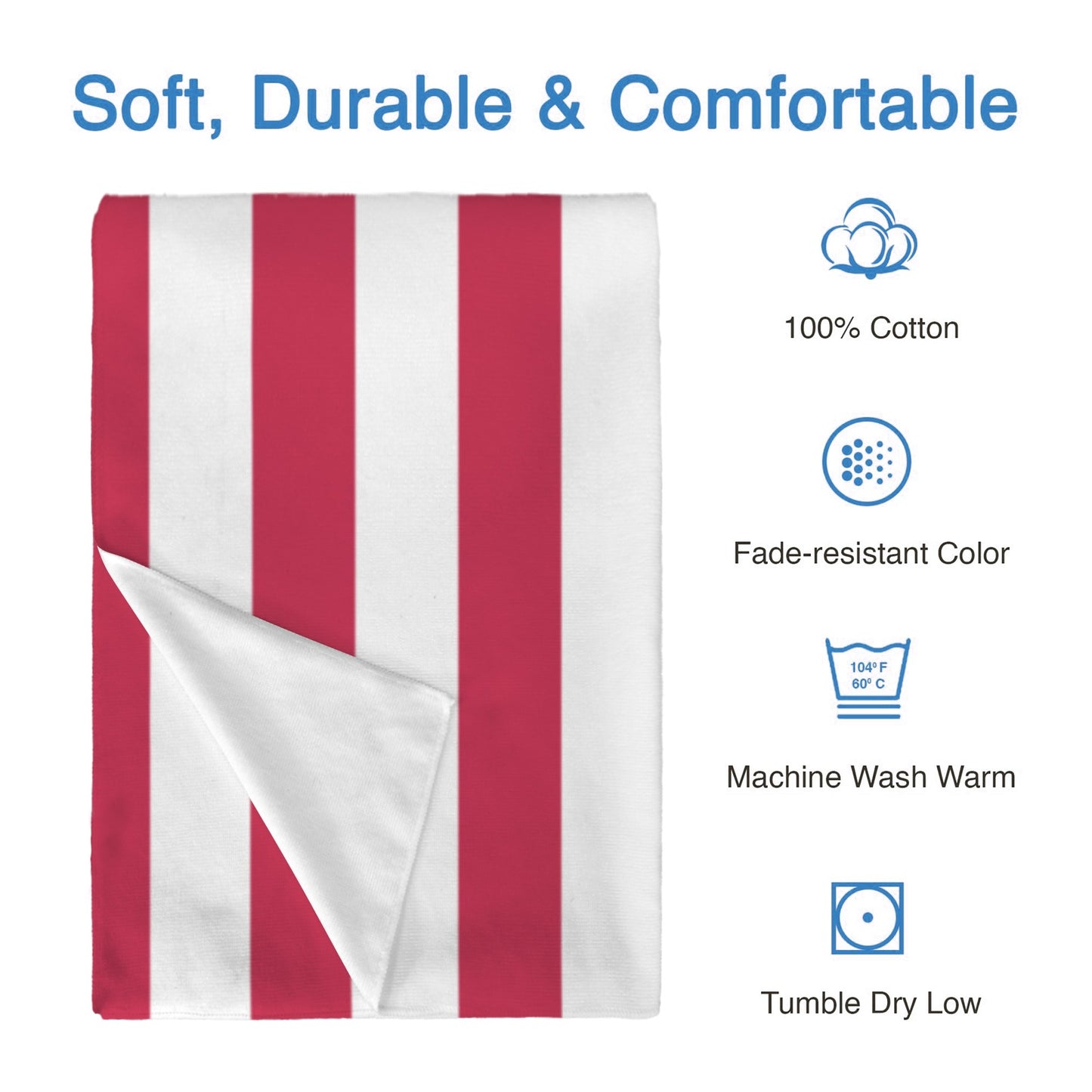 Liberia Flag Inspired Custom Bath Towel 29"x58"(Made in USA)