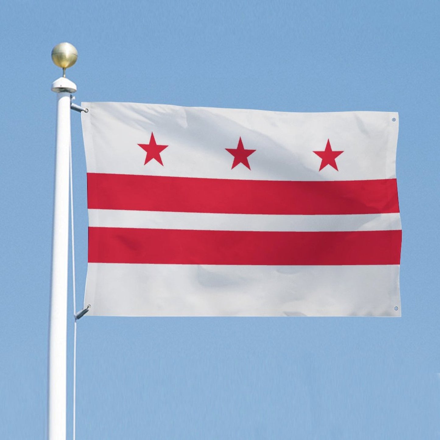 Washington DC Flag Inspired Wall Mount Flag with Four Grommets (35x59 in)