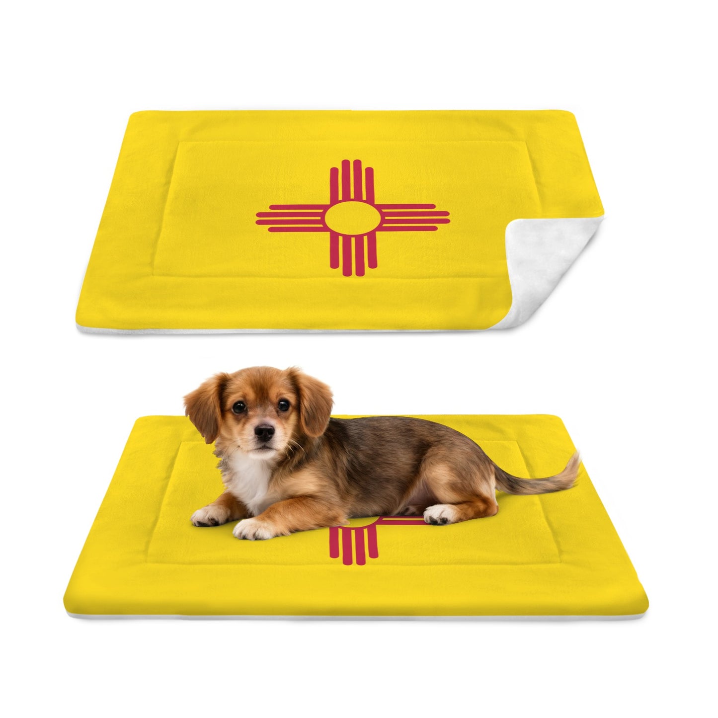 New Mexico Flag Inspired Pet Mat 25x18inch (Made in the USA)