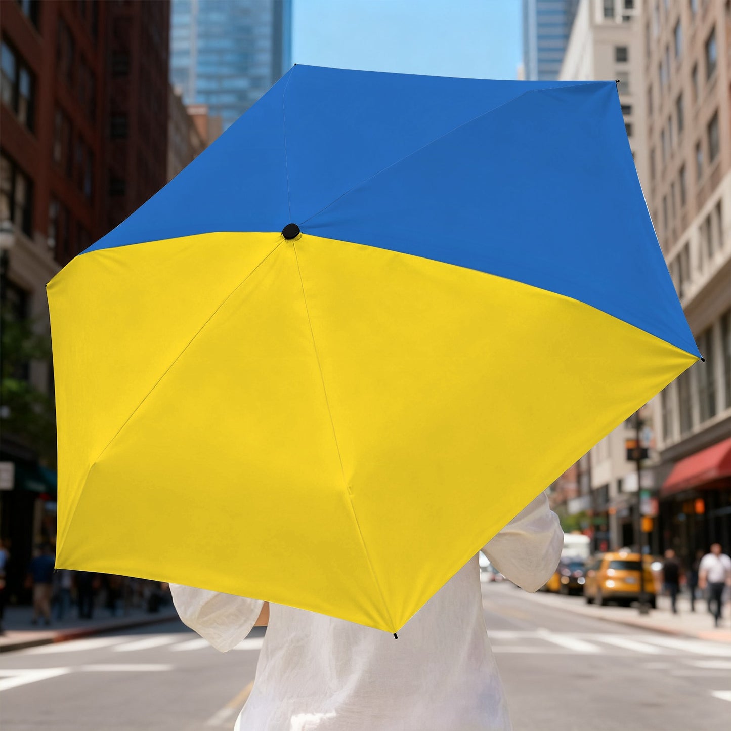 Ukraine Flag Inspired Mini Compact Umbrella