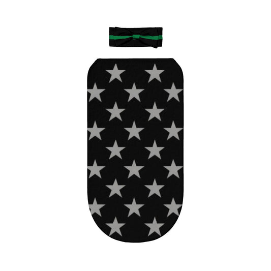 Thin Green Line Flag Inspired Baby Swaddle Sack with Baby Headband