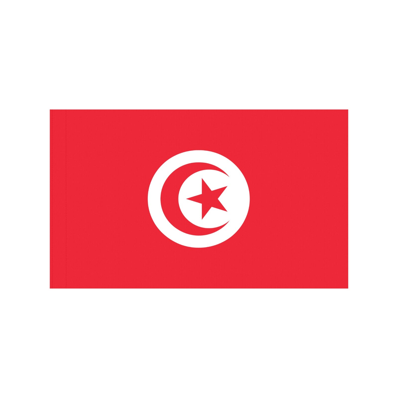 Red flag with crescent, star; Luv My Flag design.