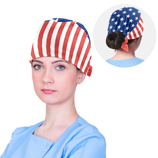 USA/American Flag Inspired Scrub Cap | Ships from USA