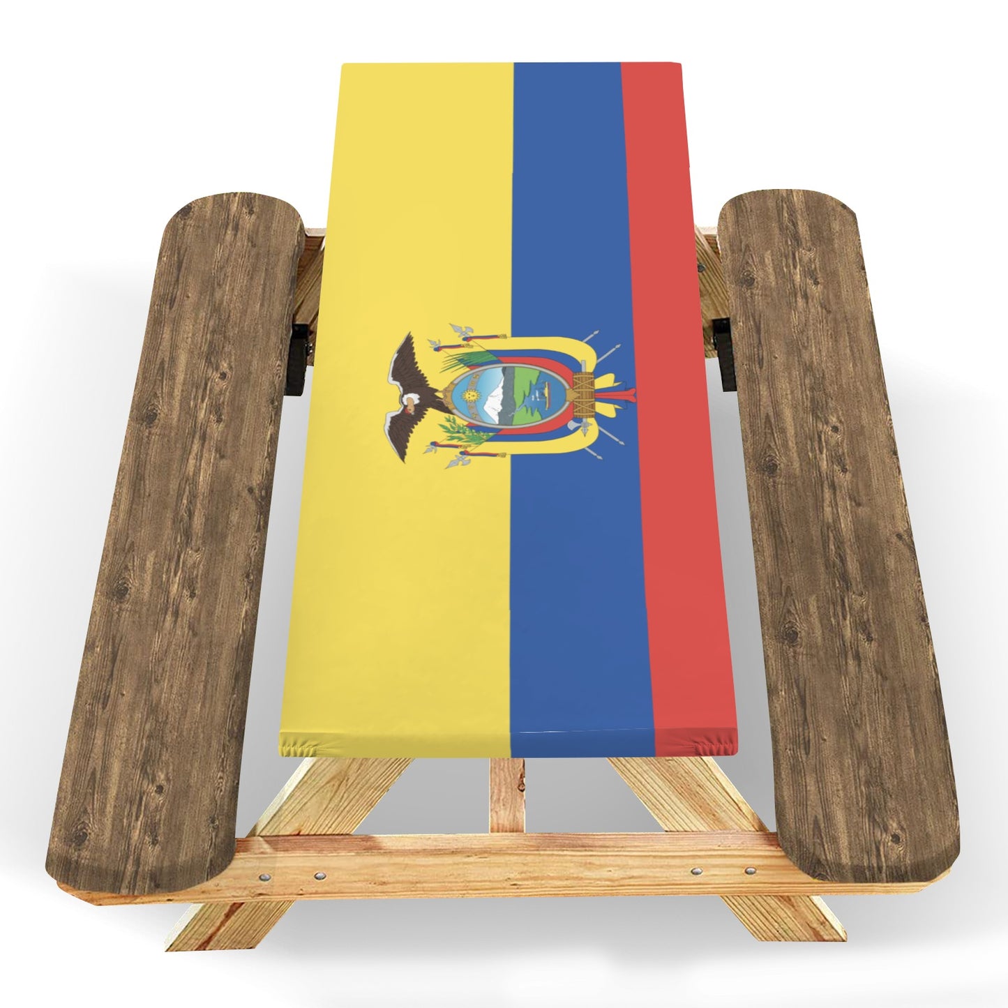 Ecuador Flag Picnic Table Cover (72" x 30") (Made in the USA)