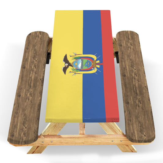 Ecuador Flag Picnic Table Cover (72" x 30") (Made in the USA)