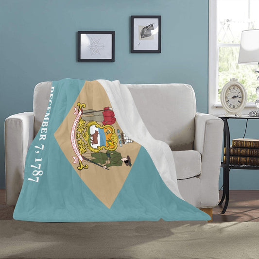 Soft blanket featuring Delaware flag by Luv My Flag.