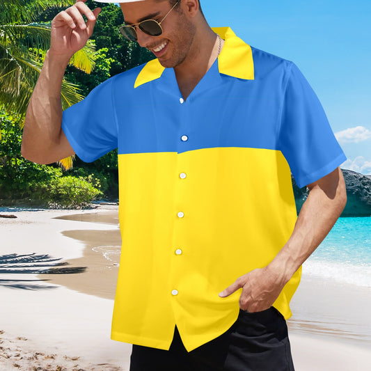 Ukraine Flag Hawaiian Shirt (Made in USA)