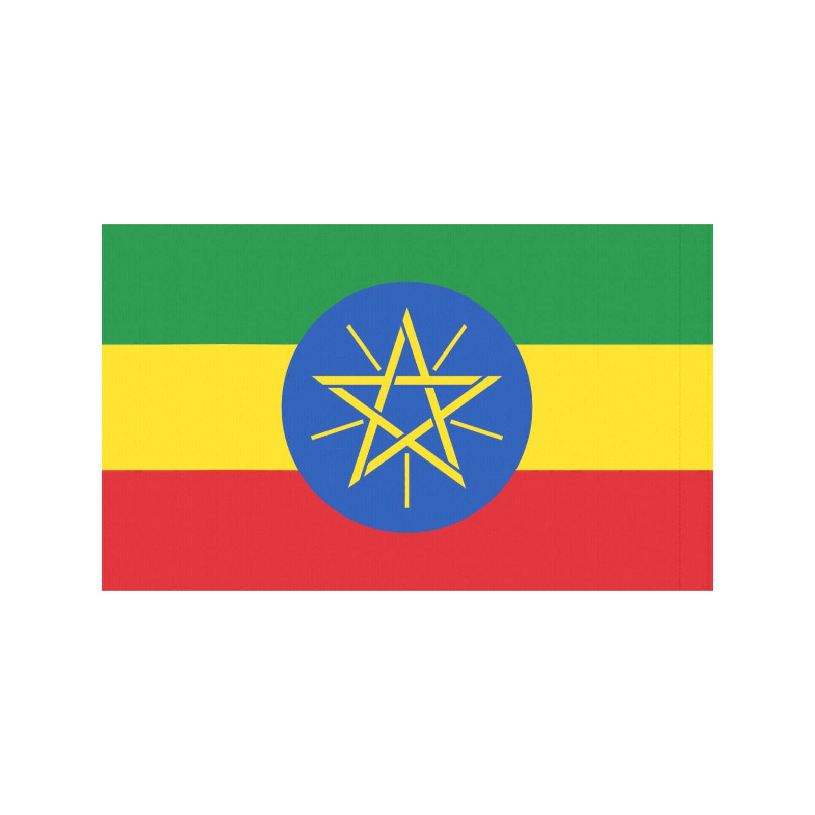 Luv My Flag Ethiopian flag with green, yellow, red stripes.