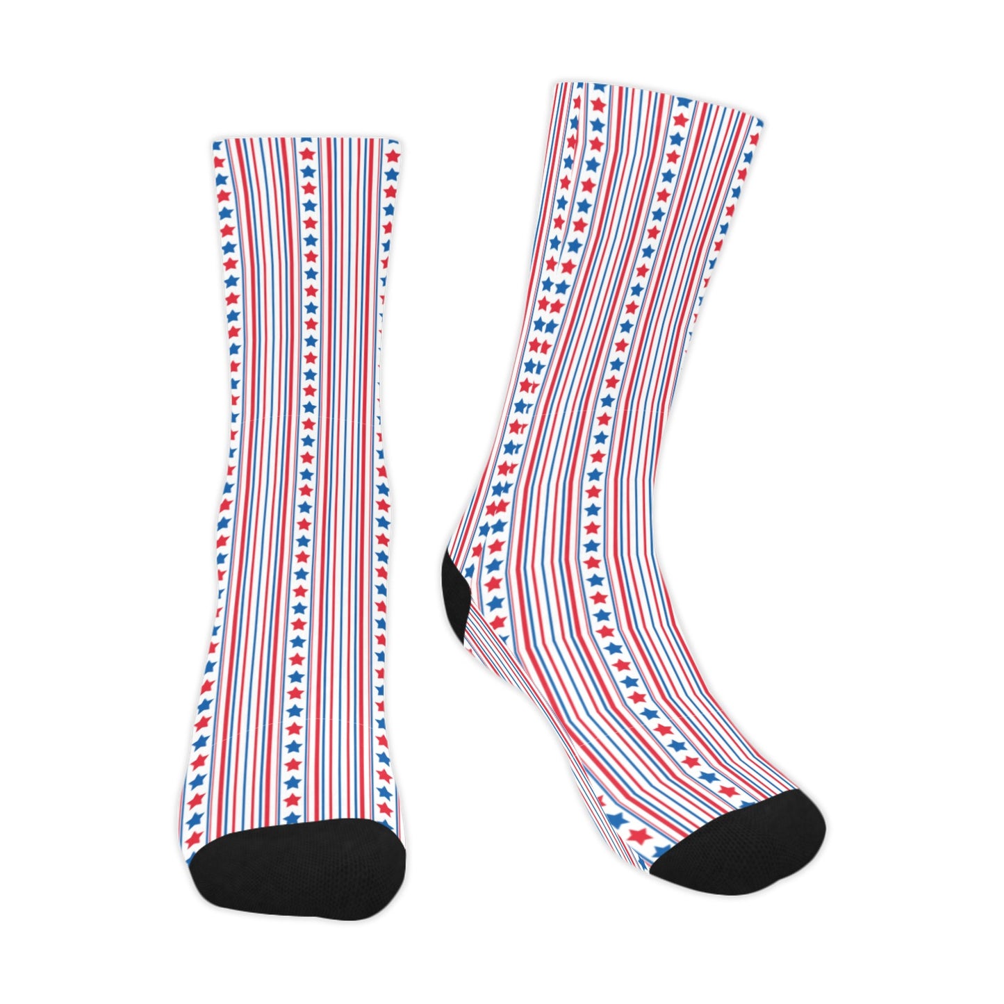 USA/American Flag Inspired Stars & Stripes Pattern Crew Socks | Ships from USA