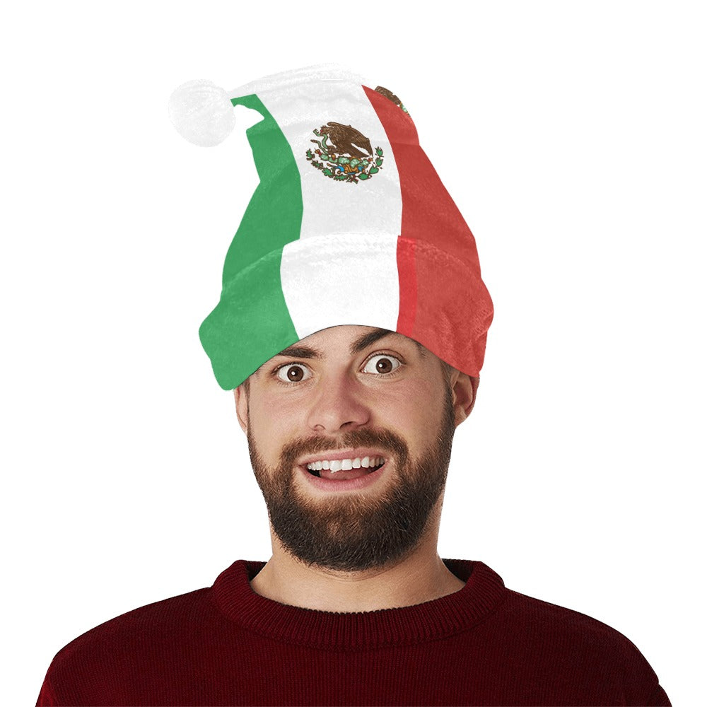 Mexico Flag Christmas Santa Hat