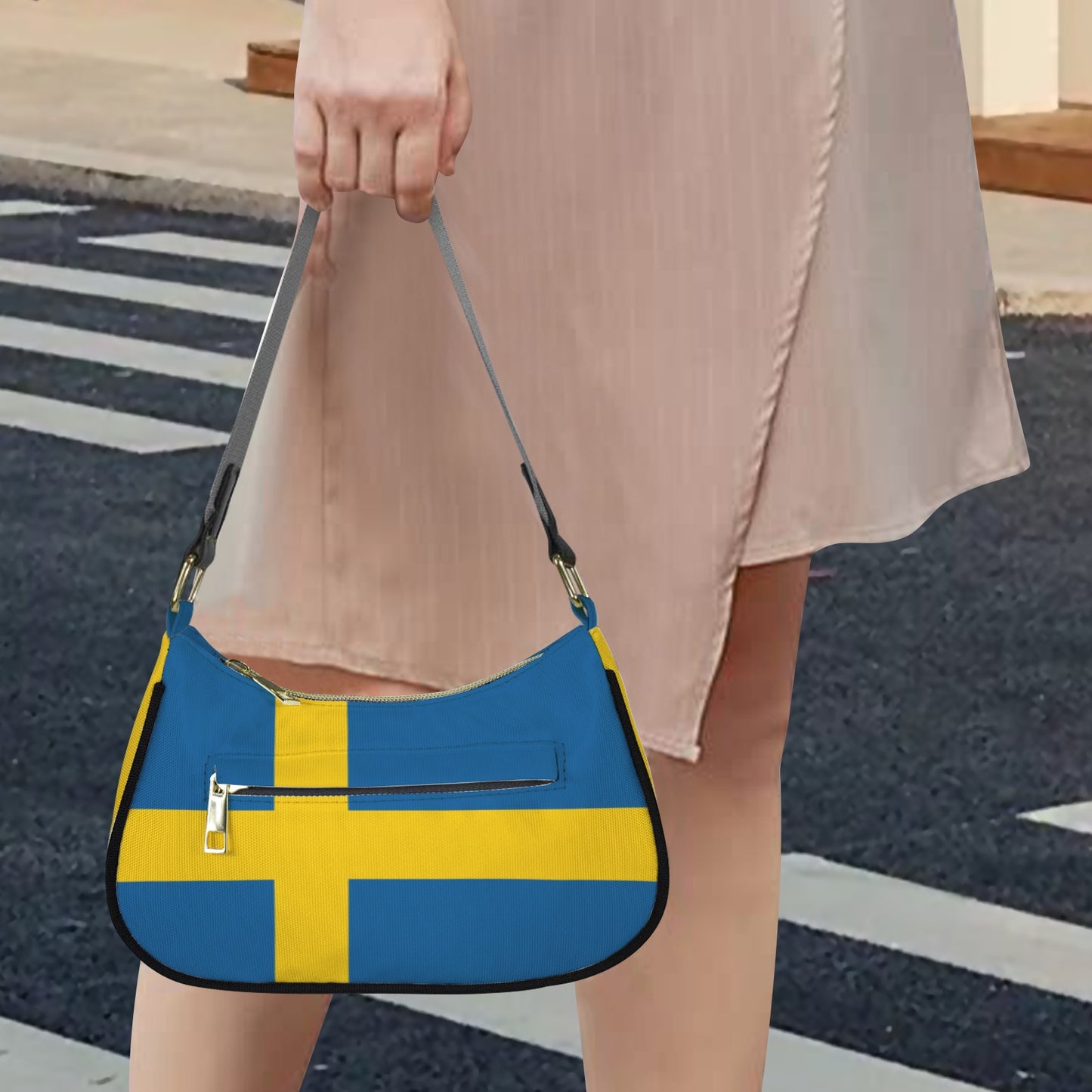 Sweden Flag Inspired Women's Shoulder Bag