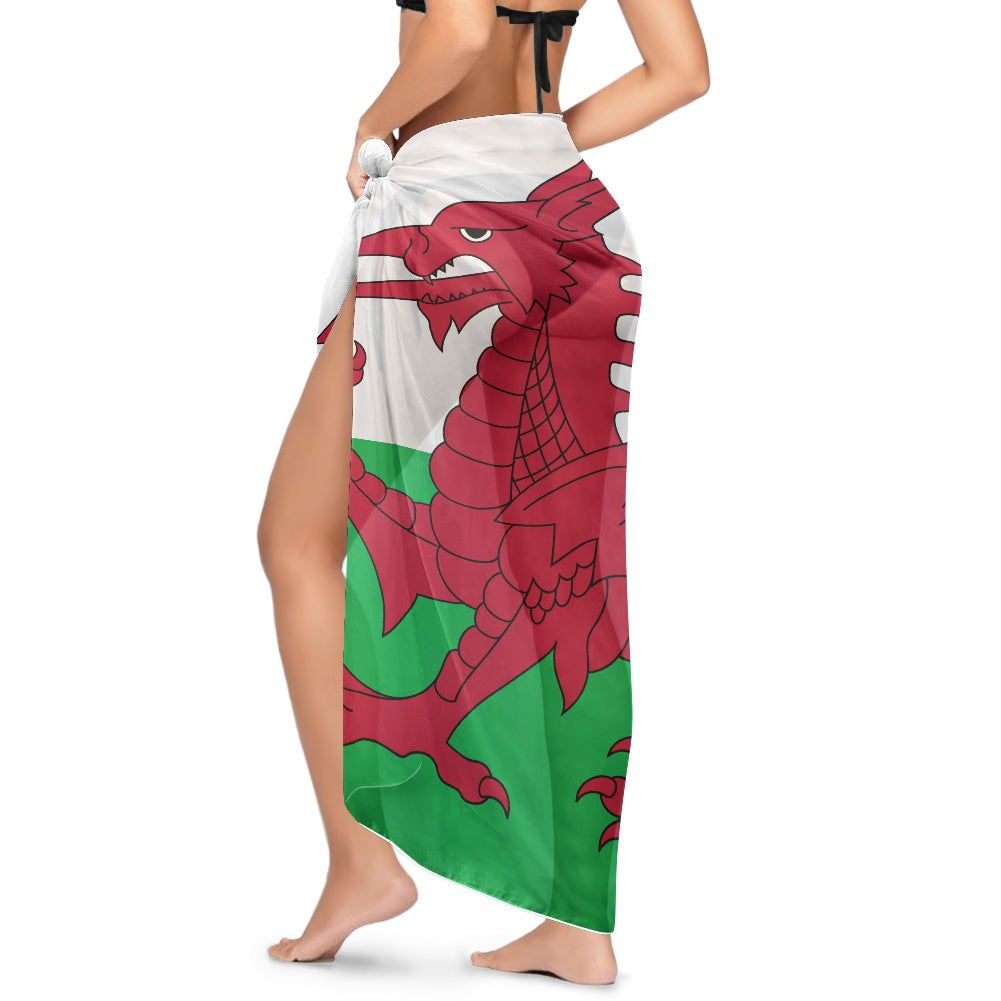 Wales Flag Inspired Bikini Cover-Up