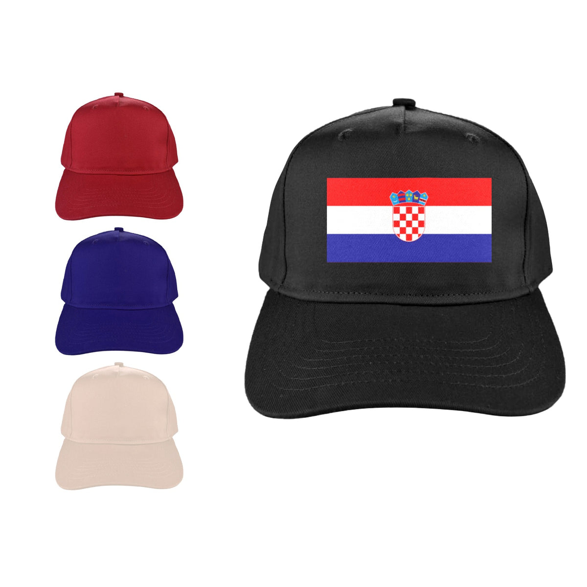 Croatia Flag Inspired Baseball Cap | Printed in the  USA