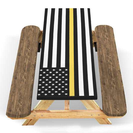 Thin Gold Line Flag Picnic Table Cover (72" x 30") (Made in the USA)