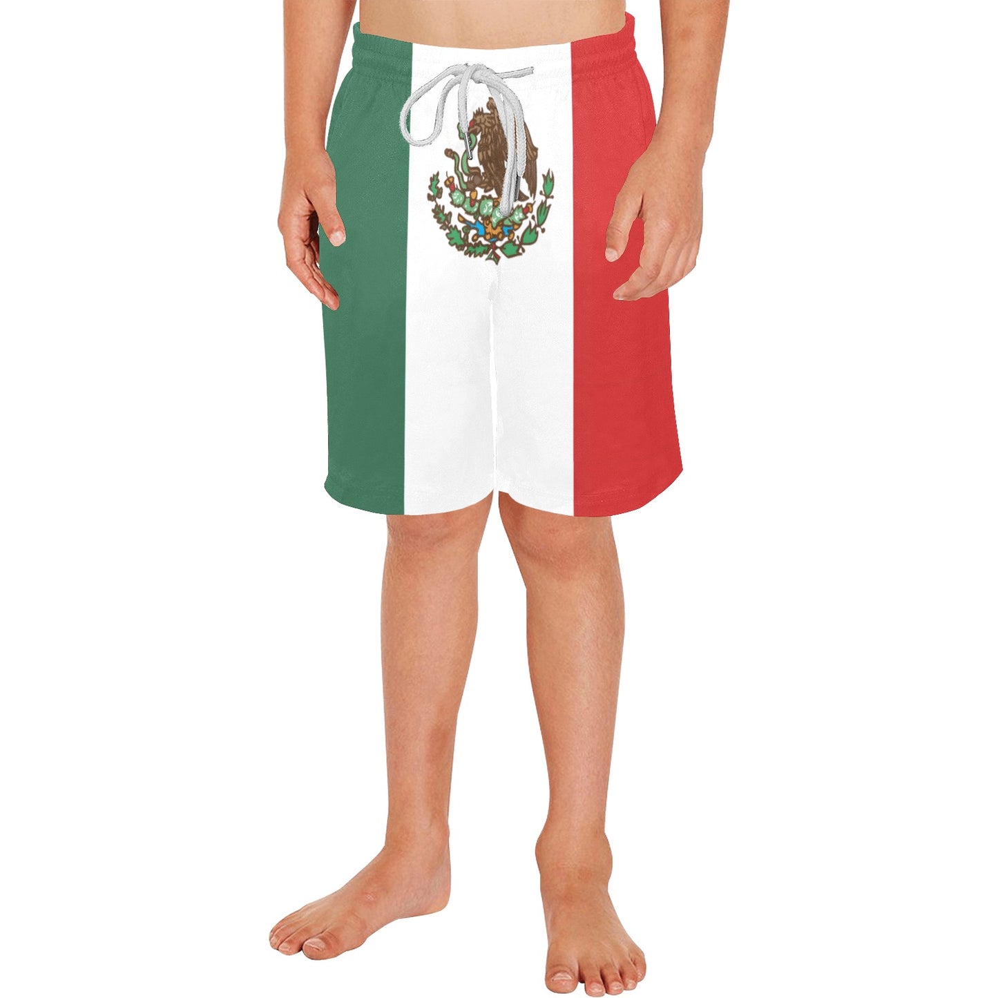 Mexico Flag Inspired Boy's Beach Shorts