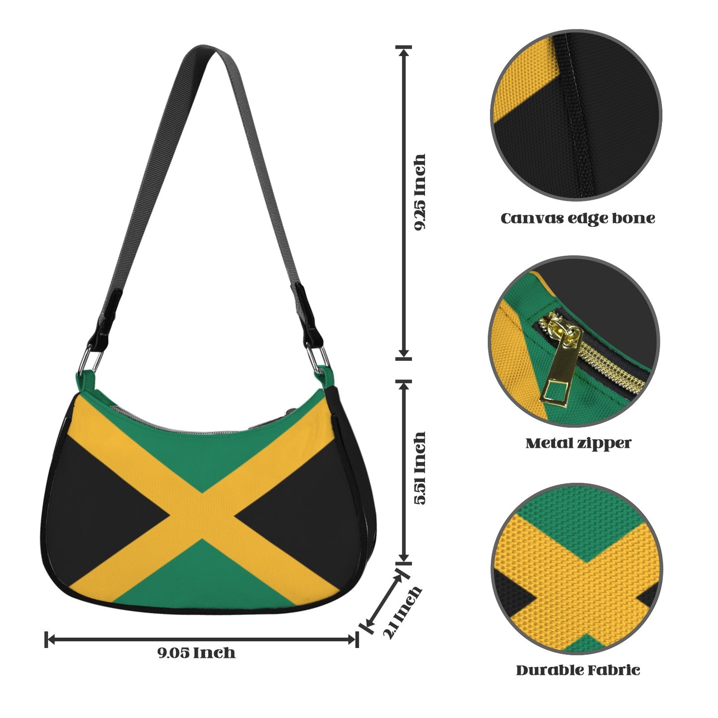 Jamaica Flag Inspired Women's Shoulder Bag