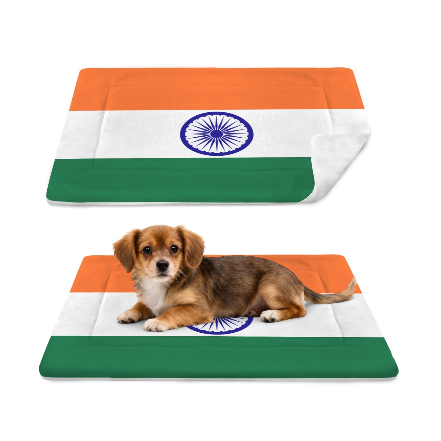 India Flag Inspired Pet Mat 25x18inch (Made in the USA)