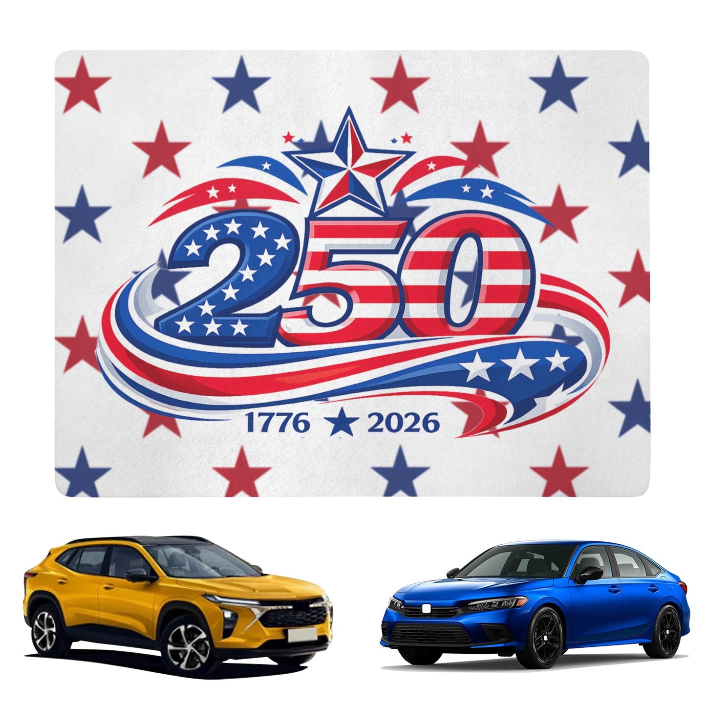 250th Anniversary of the USA Flag Inspired Car Trunk Mat 100 × 75 cm / 39.4 × 30 in Printed in the USA