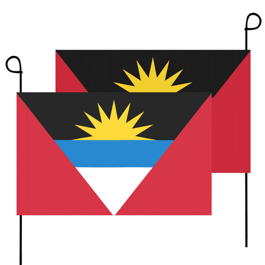Two Antigua flags by Luv My Flag, side-by-side.