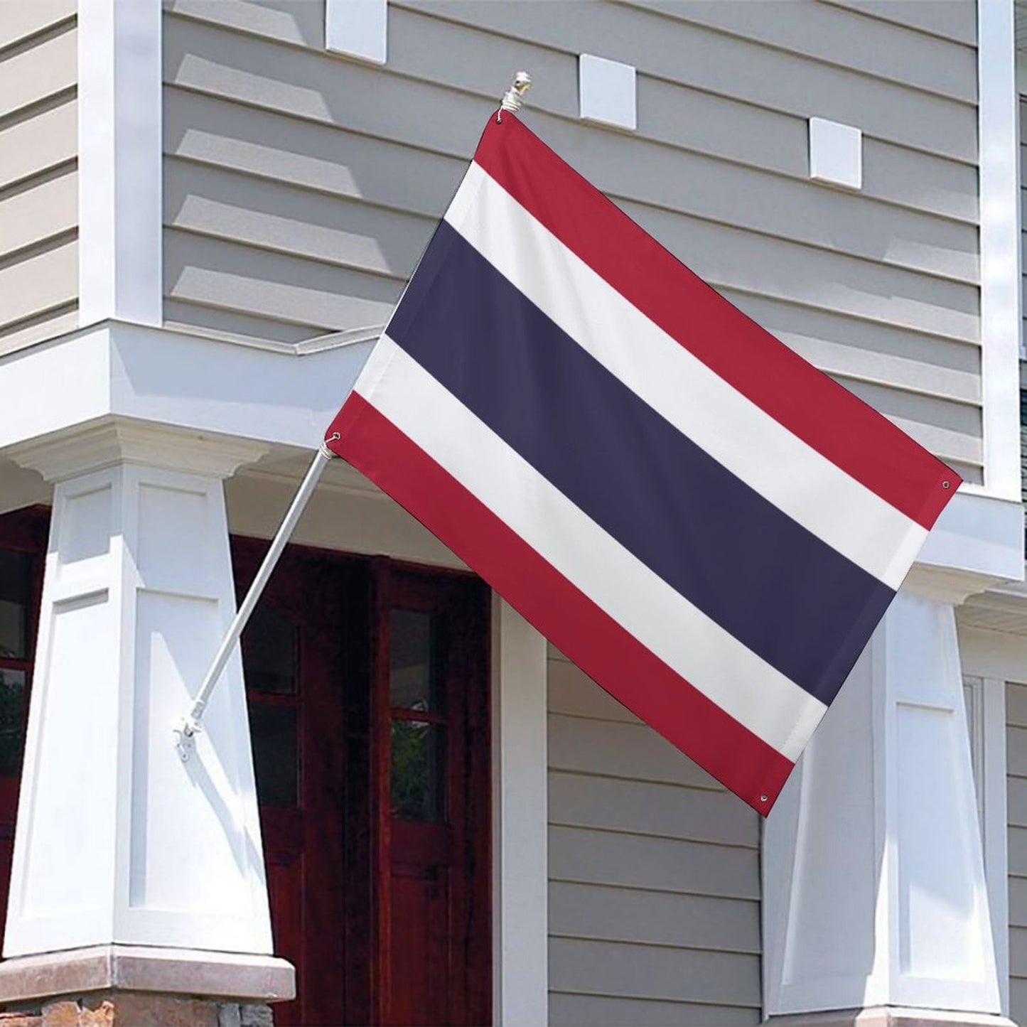 Thailand Flag Inspired Wall Mount Flag with Four Grommets (35x59 in)